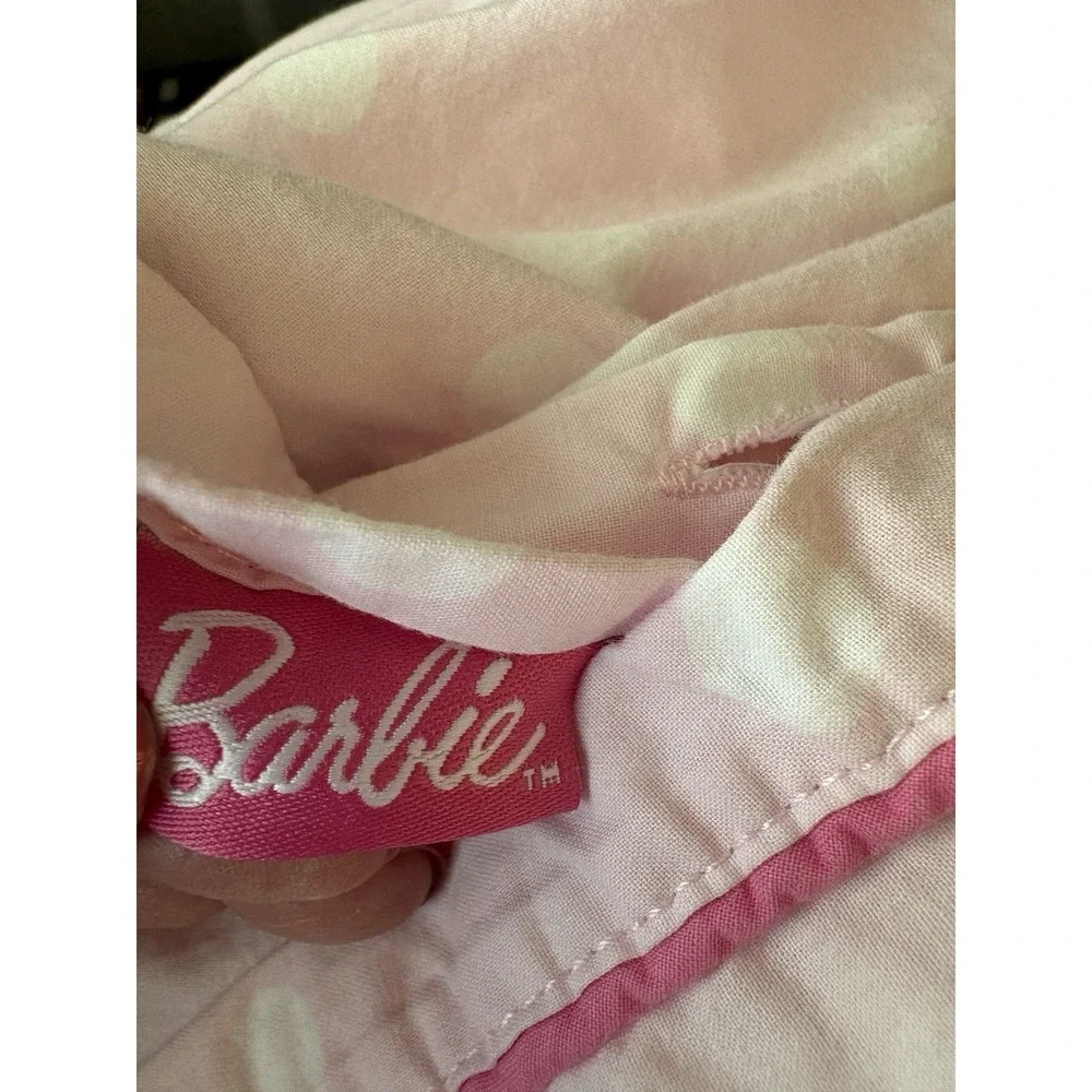 Pottery Barn  full/queen Retro BARBIE Duvet Cover Pink/White Polk Dot RETIRED